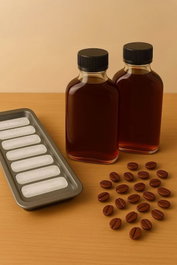 Hermia Juego de Botellas de Vidrio con Molde para Hielo, 3 Piezas
